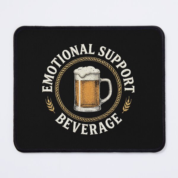 Item preview, Emotional Support Beer Faux Embroidery designed and sold by AdyKurniawan.