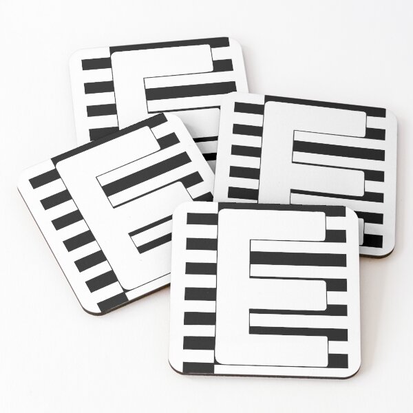 Item preview, Minimal Black and White Letter E- Abstract Typography Wall Art designed and sold by GTeoArt.