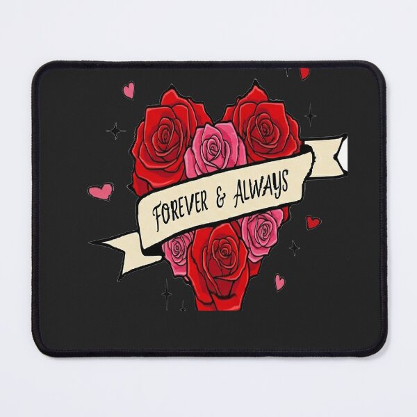 Item preview, red & pink roses heart FOREVER& ALWAYS designed and sold by Mudikeys.