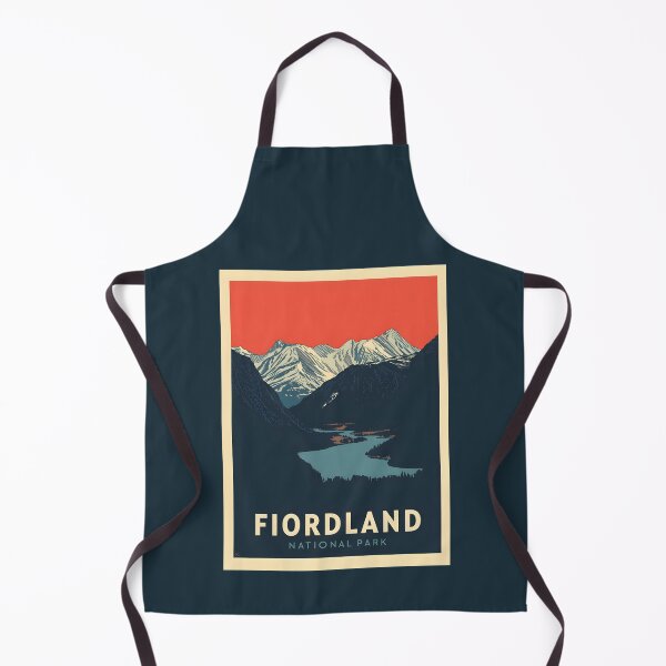 Item preview, A Vintage Travel Illustration of Fiordland National Park - New Zealand designed and sold by GoodOldVintage.