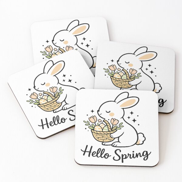 Item preview, Hello Spring Cute Bunny Illustration designed and sold by Mix Mood.