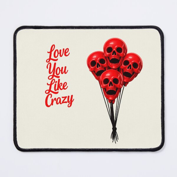 Item preview, Scull Balloons Greeting. Love You Like Crazy designed and sold by SmilingAnny.