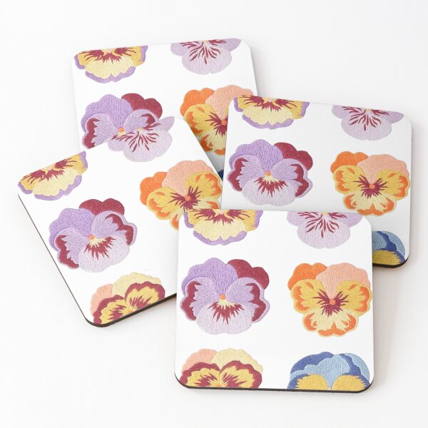 Item preview, Pansies embroidery designed and sold by Nicoandtheblood.