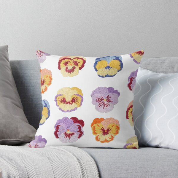 Item preview, Pansies embroidery designed and sold by Nicoandtheblood.