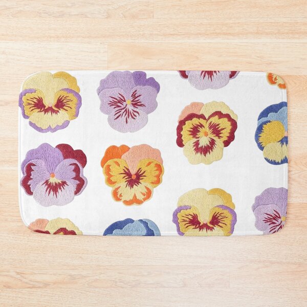 Item preview, Pansies embroidery designed and sold by Nicoandtheblood.