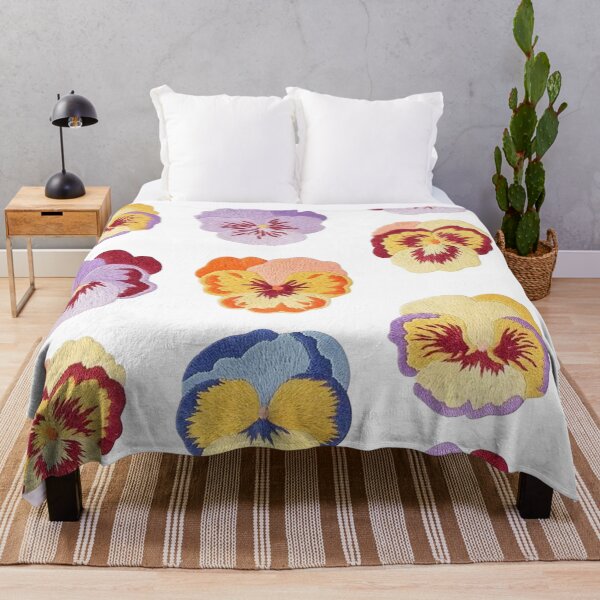 Item preview, Pansies embroidery designed and sold by Nicoandtheblood.
