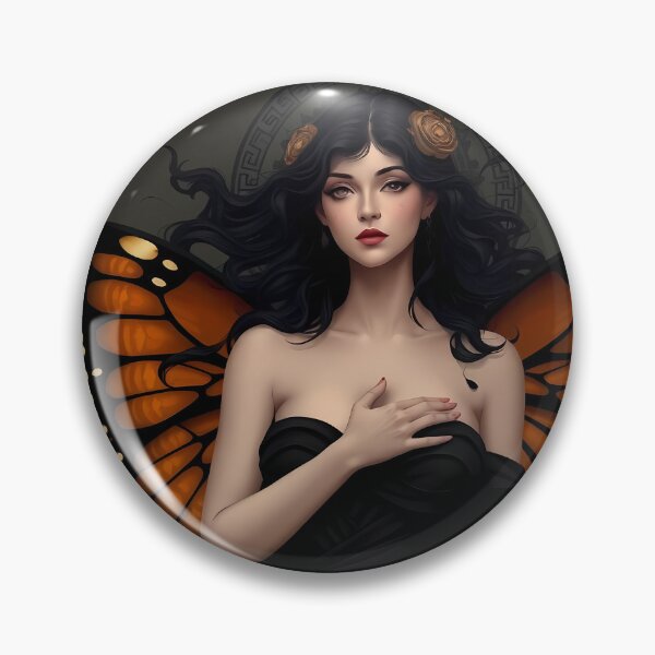 Item preview, Butterfly Winged Woman in Dark Attire designed and sold by cuprum.