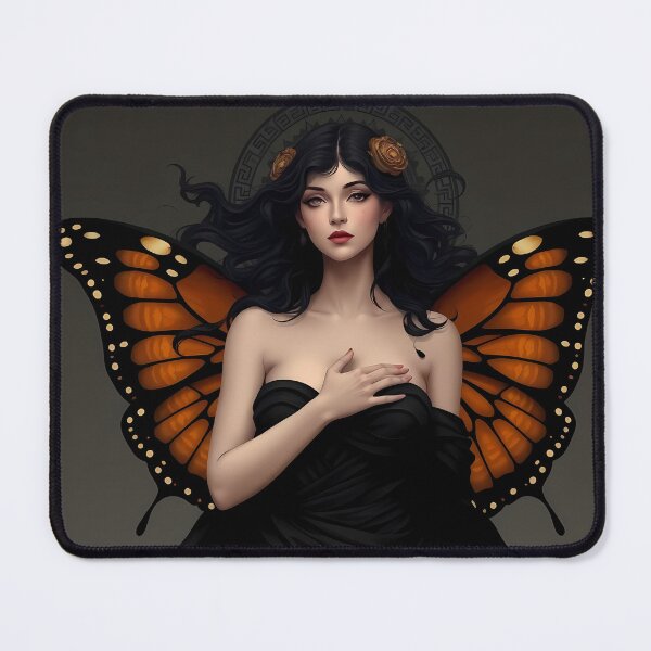 Item preview, Butterfly Winged Woman in Dark Attire designed and sold by cuprum.