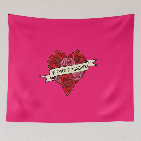 Item preview,  red & pink roses heart FOREVER& ALWAYS designed and sold by  Mudikeys.