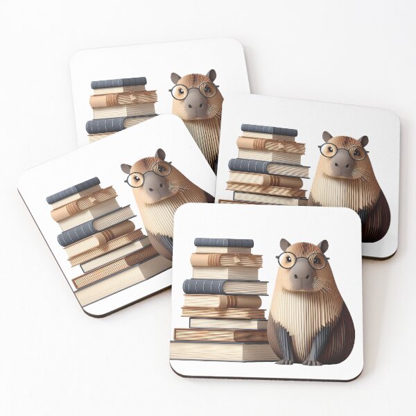 Item preview, Scholarly Capybara Librarian — Dark Academia 3D Art designed and sold by purrsoul.