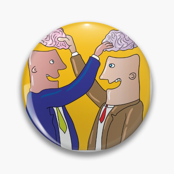 Item preview, Two Businessmen Swapping Brains and Ideas designed and sold by Miro’s Twisted Ink.