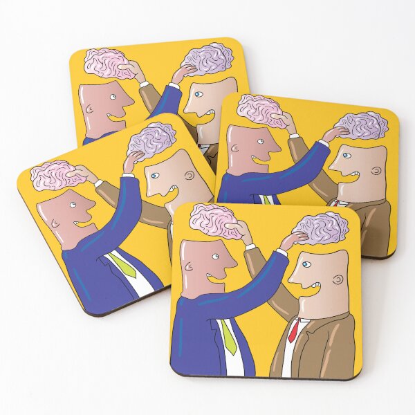 Item preview, Two Businessmen Swapping Brains and Ideas designed and sold by Miro’s Twisted Ink.