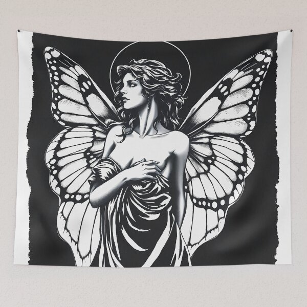 Item preview, Angelic Woman with Butterfly Wings designed and sold by cuprum.