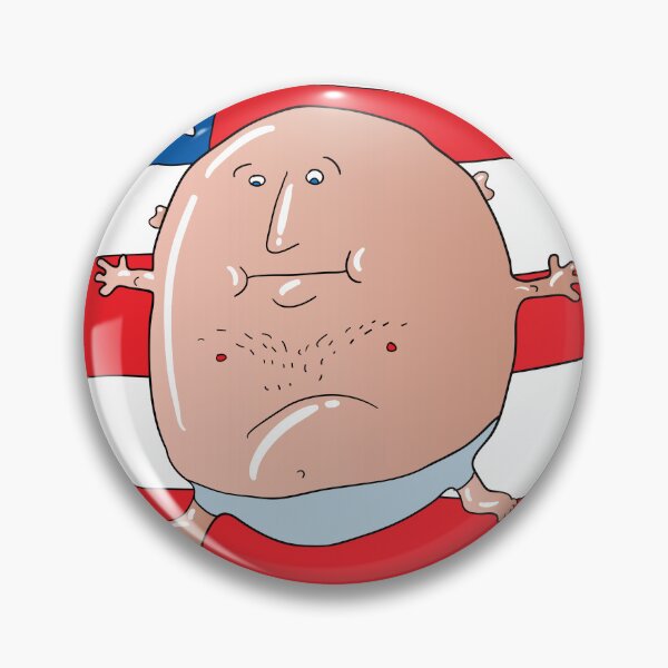 Item preview, Obese Character Illustration with American Flag designed and sold by Miro’s Twisted Ink.
