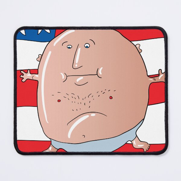 Item preview, Obese Character Illustration with American Flag designed and sold by Miro’s Twisted Ink.