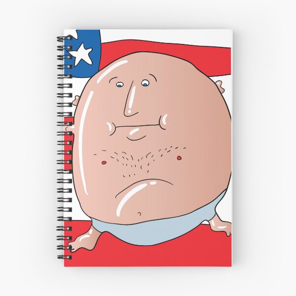 Item preview, Obese Character Illustration with American Flag designed and sold by Miro’s Twisted Ink.
