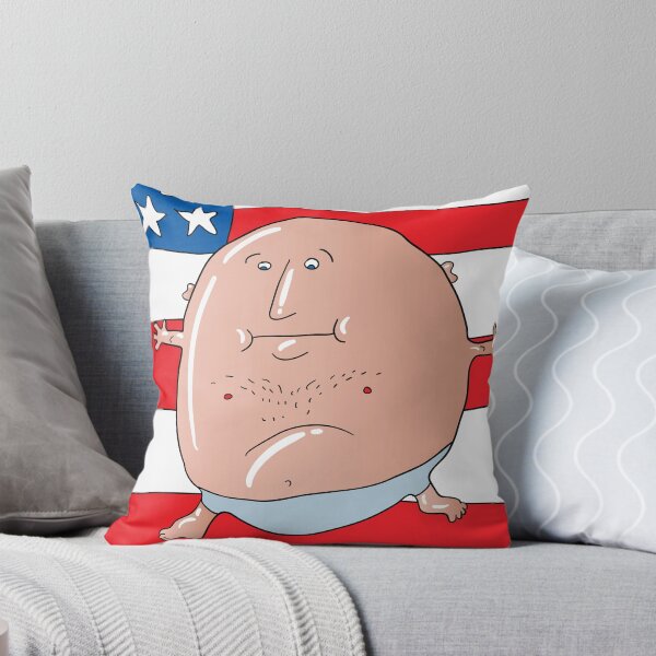 Item preview, Obese Character Illustration with American Flag designed and sold by Miro’s Twisted Ink.
