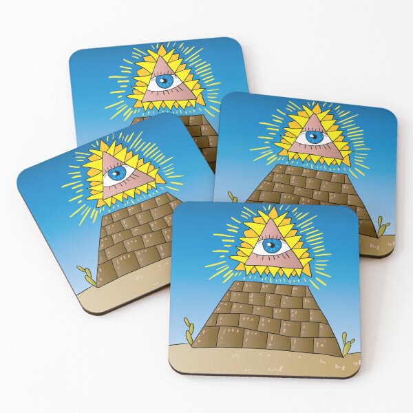 Item preview, Title The All-Seeing Eye Above a Desert Pyramid designed and sold by Miro’s Twisted Ink.