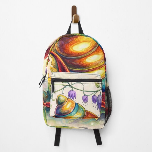 Item preview, Colorful Snail with Bell Flowers designed and sold by cuprum.