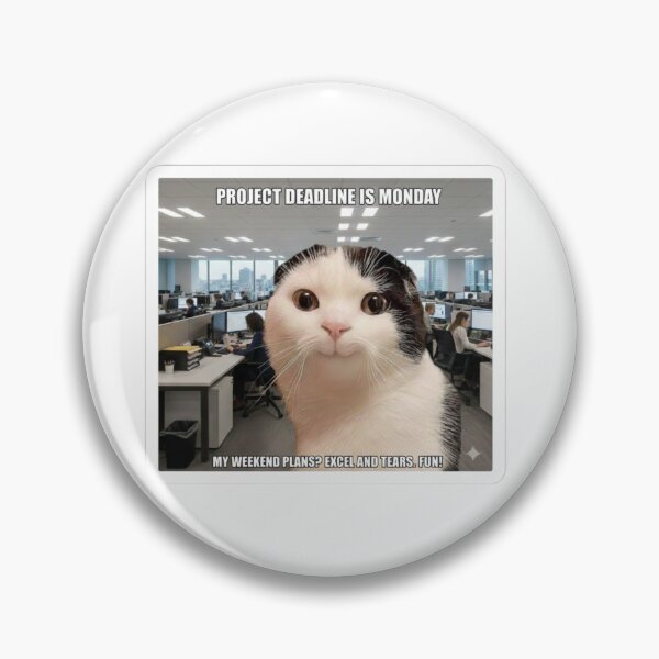 Item preview, Excel and Tears – Funny Office Work Cat Meme designed and sold by M0ch4.