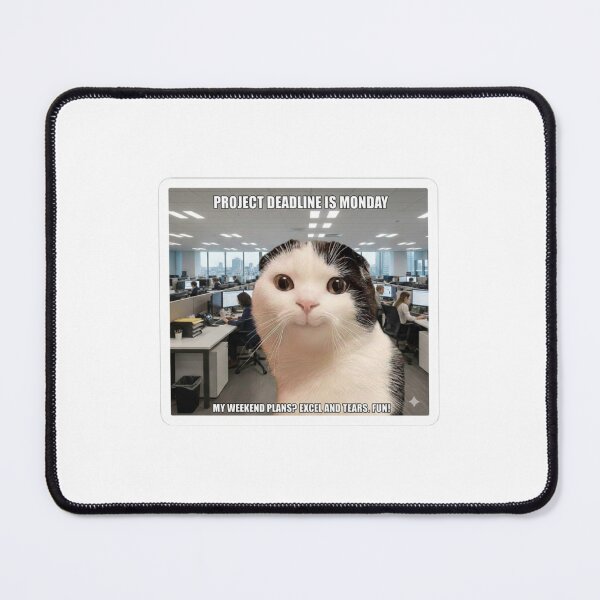 Item preview, Excel and Tears – Funny Office Work Cat Meme designed and sold by M0ch4.