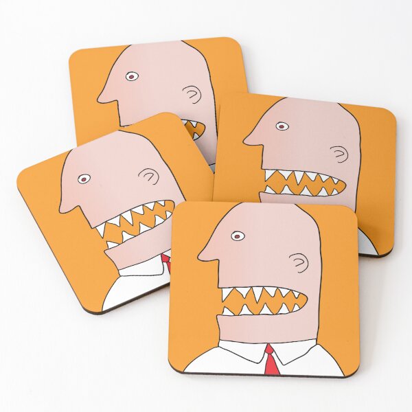 Item preview, Businessman with Sharp Predator Teeth Illustration designed and sold by Miro’s Twisted Ink.