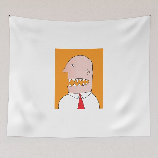 Item preview, Businessman with Sharp Predator Teeth Illustration designed and sold by Miro’s Twisted Ink.