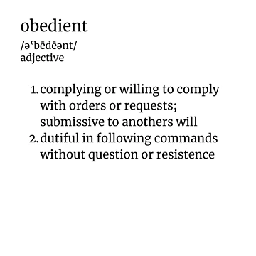 Artwork thumbnail, Clarifying Definitions: Obedient by RaeganIvy