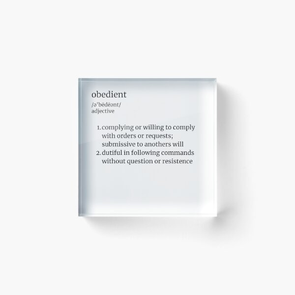 Item preview, Clarifying Definitions: Obedient designed and sold by RaeganIvy.