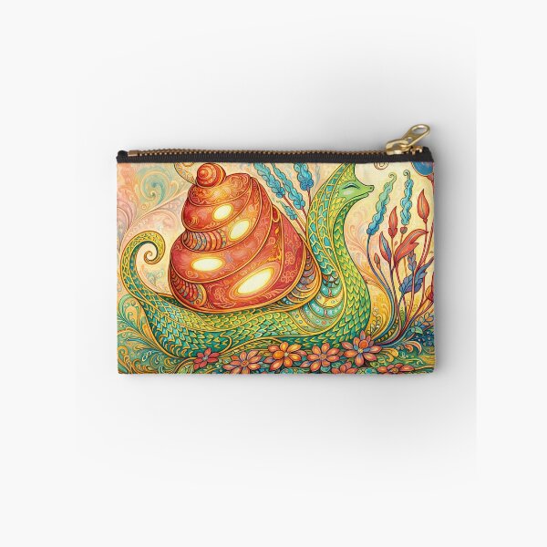 Item preview, Colorful Fantasy Snail and Flowers designed and sold by cuprum.