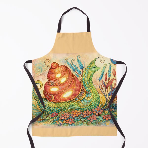 Item preview, Colorful Fantasy Snail and Flowers designed and sold by cuprum.