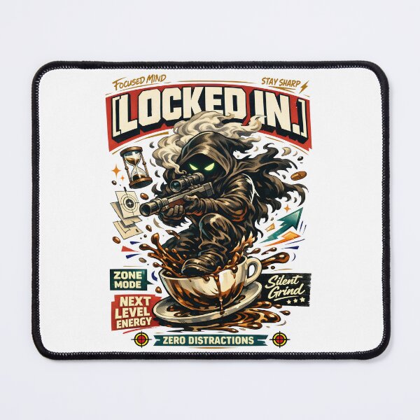 Item preview, Locked In Focused Mind Coffee Sniper - Silent Grind & Zone Mode Energy - Dark Aesthetic Gamer & Hustle Motivation Wall Art by Vivaan Studio designed and sold by Vivaan Studio.
