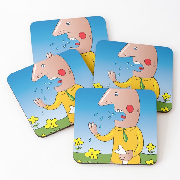 Item preview, Man Sneezing in a Field of Flowers designed and sold by Miro’s Twisted Ink.