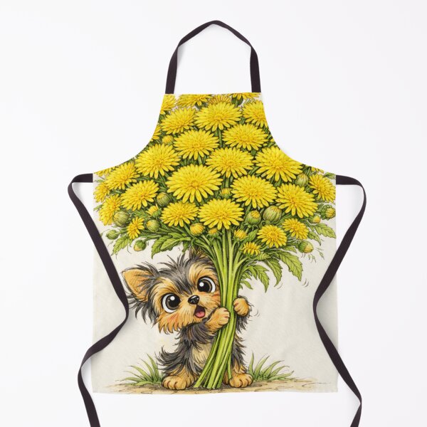 Item preview, Yorkie with Dandelions – Cute Yorkshire Terrier Floral Art designed and sold by Darlin8888.