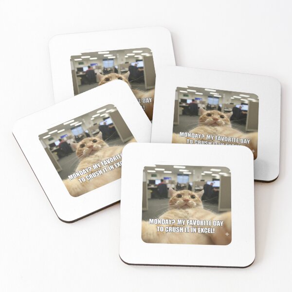 Item preview, Monday Excel Humor – Funny Office Cat Meme designed and sold by M0ch4.