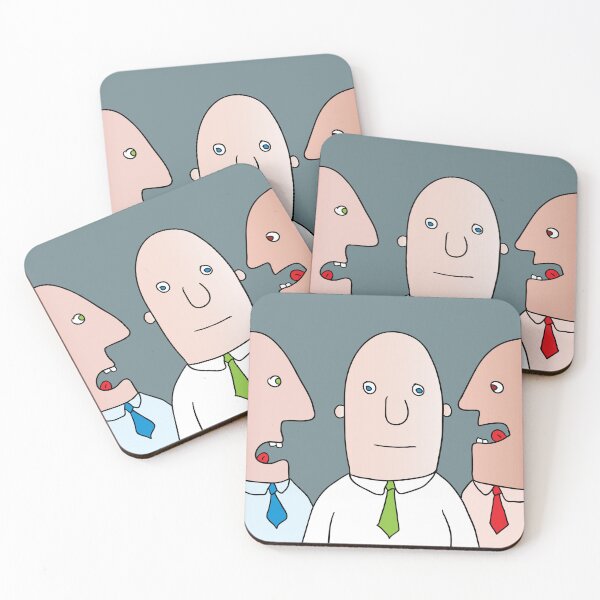 Item preview, Man Receiving Conflicting Advice from Two Others designed and sold by Miro’s Twisted Ink.