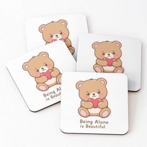 Item preview, Being Alone Is Beautiful Cute Teddy Bear Design designed and sold by Shanker-studio.