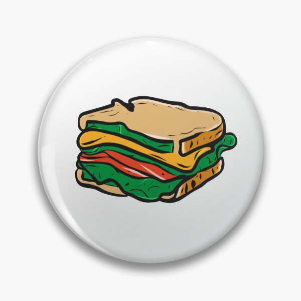Item preview, Simple Cartoon Sandwich — Fun Food Design designed and sold by SleekLineSketches.