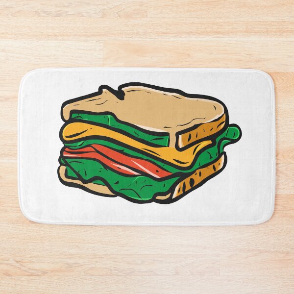 Item preview, Simple Cartoon Sandwich — Fun Food Design designed and sold by SleekLineSketches.