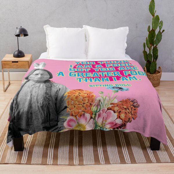 Item preview, Sitting Bull quote: Wisdom in pink and flowers designed and sold by Mauswohn.