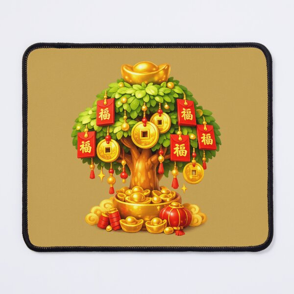 Item preview, Lucky Prosperity Tree | Cute Chinese New Year Wealth Art designed and sold by Moons Studio.