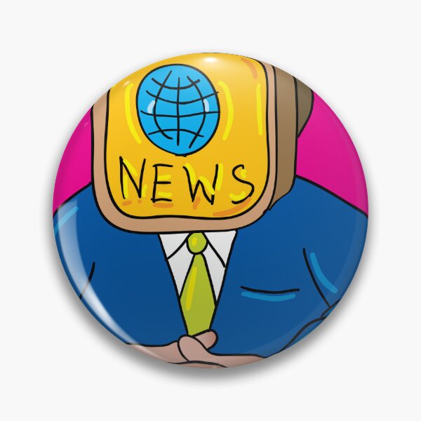 Item preview, News Anchor with Television for a Head designed and sold by Miro’s Twisted Ink.