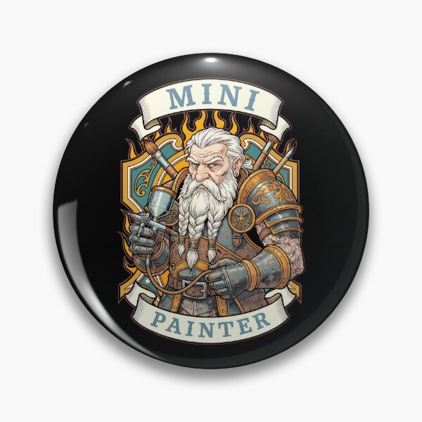 Item preview, Dwarf Mini Painter Fantasy Miniature Funny Airbrush RPG designed and sold by GrandeDuc.
