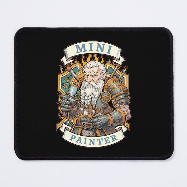 Item preview, Dwarf Mini Painter Fantasy Miniature Funny Airbrush RPG designed and sold by GrandeDuc.
