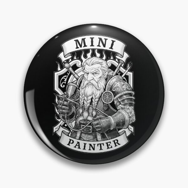 Item preview, Dwarf Mini Painter Fantasy Miniature Funny Airbrush RPG designed and sold by GrandeDuc.