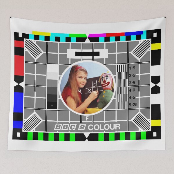 Item preview, beebthings Testcard F on white designed and sold by Beeb Things.
