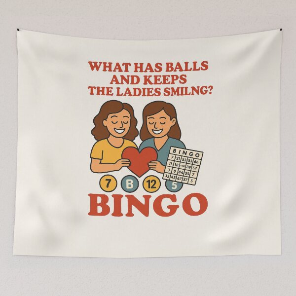 Item preview, What Has Balls and Keeps The Ladies Smiling Bingo designed and sold by JI-PIXEL-PLACE.