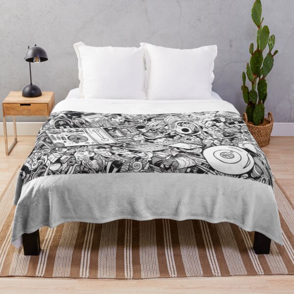 Item preview, Abstract Mechanical Doodle Art – Black and White Chaotic Line Illustration designed and sold by New Design shop .