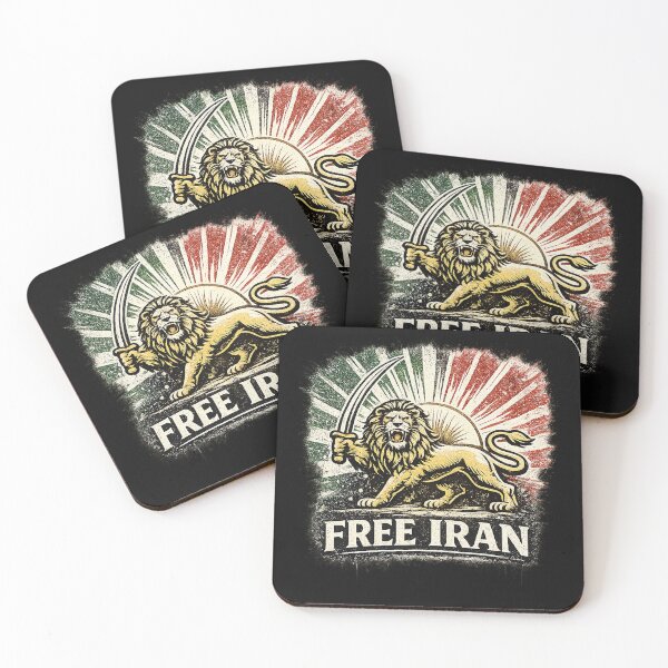 Item preview, Free Iran – Old Iranian Flag Lion and Sun Retro Design designed and sold by Trendy Merch 90.