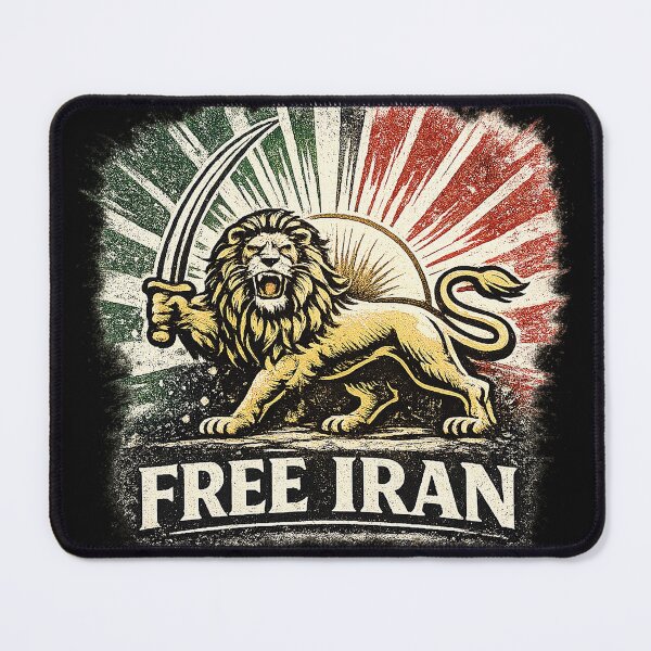 Item preview, Free Iran – Old Iranian Flag Lion and Sun Retro Design designed and sold by Trendy Merch 90.